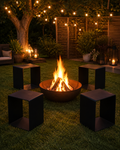 Hocker, Edelstahl lackiert