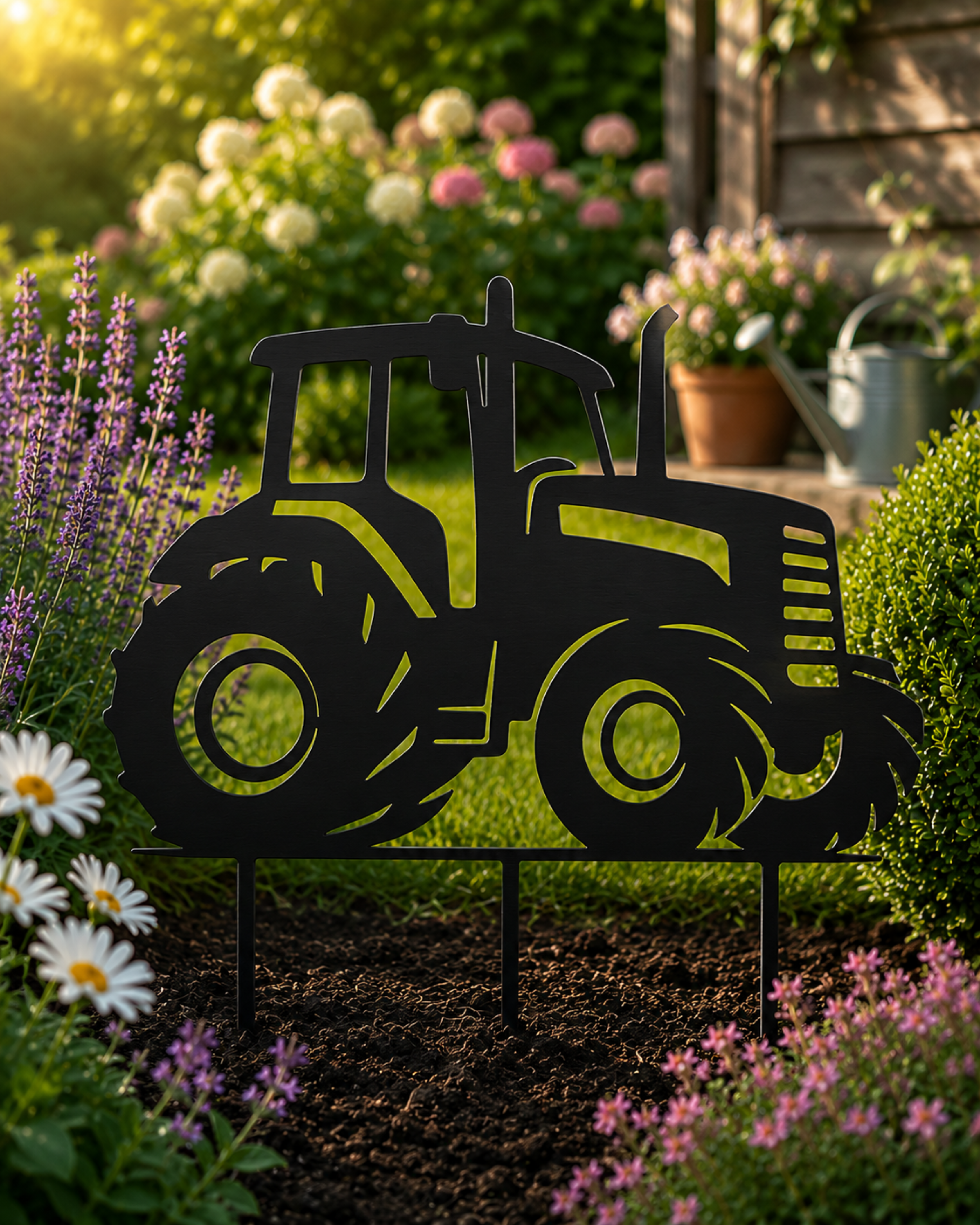 Gartenstecker Traktor